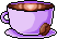 A purple teacup