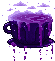A purple galaxy teacup