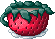 A strawberry teacup