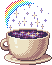A cozy teacup with refracted light