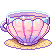 A seashell teacup